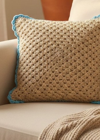 Renkli Bohem Örgü Kırlent Kılıfı - Görsel 3