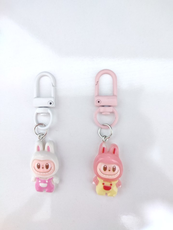 Pastel Renkli Zincir Detaylı Anahtarlık - Görsel 2