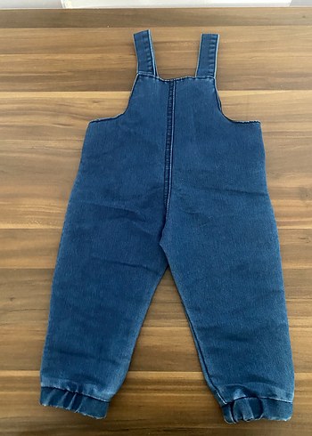 24-36 Ay Beden Erkek Çocuk Nakışlı Kot Tulum