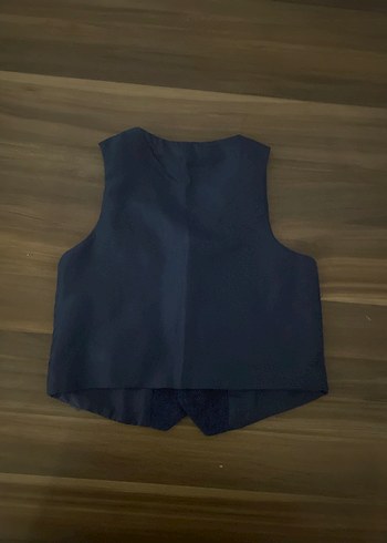 12-18 Ay Beden Erkek Çocuk Düğmeli Denim Yelek