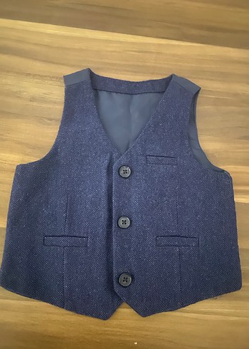 Erkek Çocuk Düğmeli Denim Yelek
