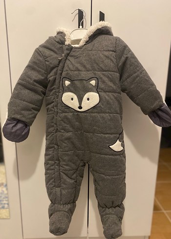 Gri Kürklü Erkek Bebek Tulum - Görsel 2