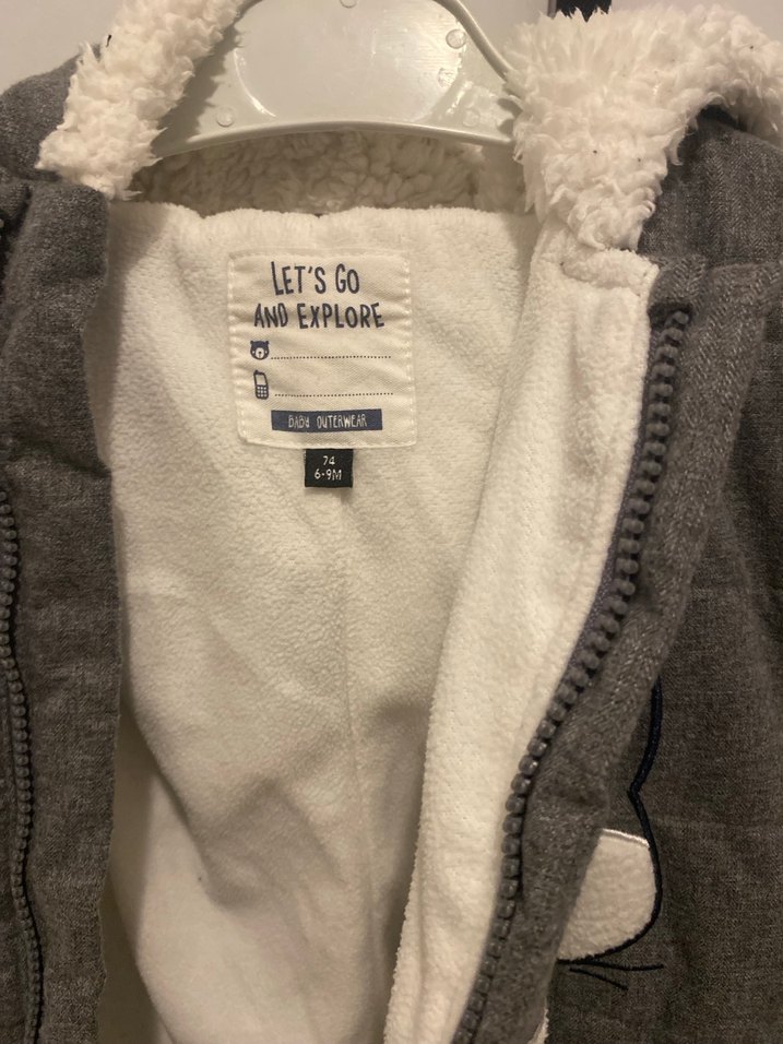 Gri Kürklü Erkek Bebek Tulum - Görsel 4