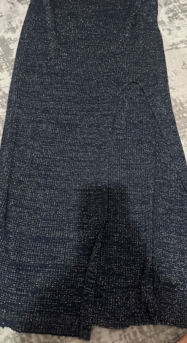 Kadın Triko Uzun Gri Etek - Görsel 3