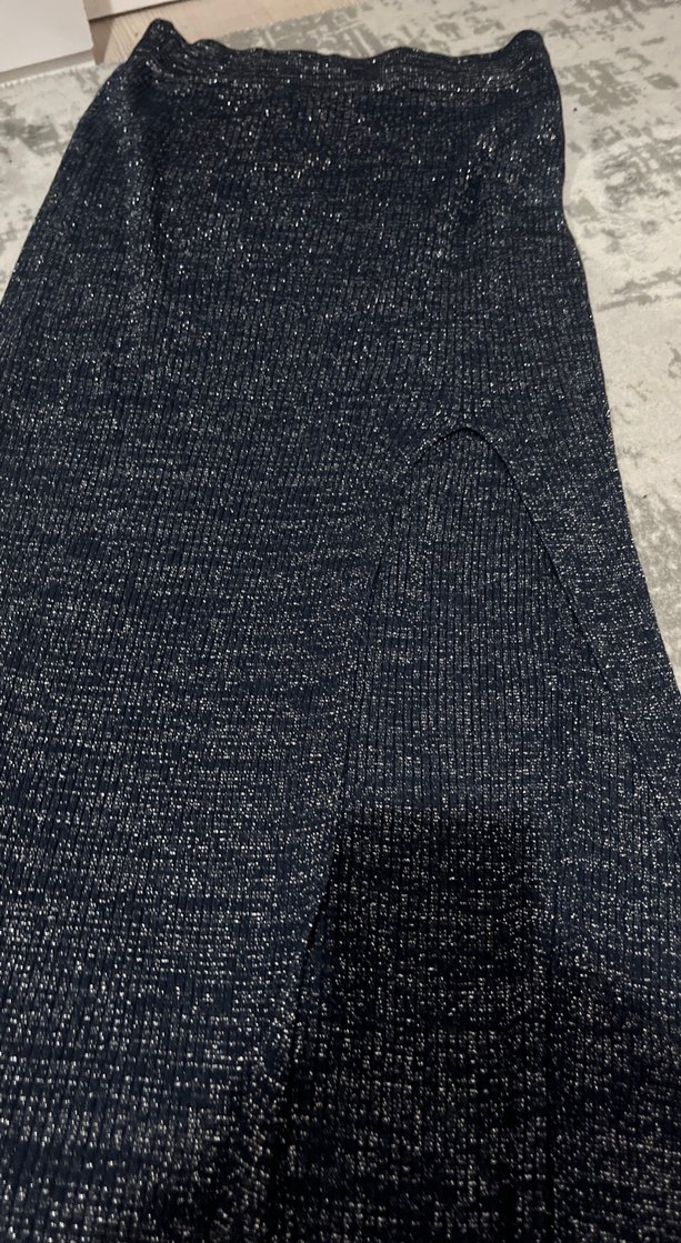 Kadın Triko Uzun Gri Etek - Görsel 2