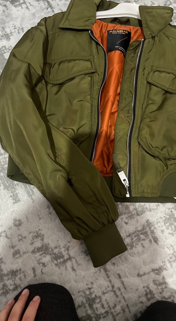 Fermuarlı Yeşil Kadın Ceket - Görsel 3