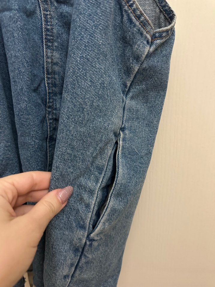 Kadın Mavi Denim Askılı Şort Tulum - Görsel 3