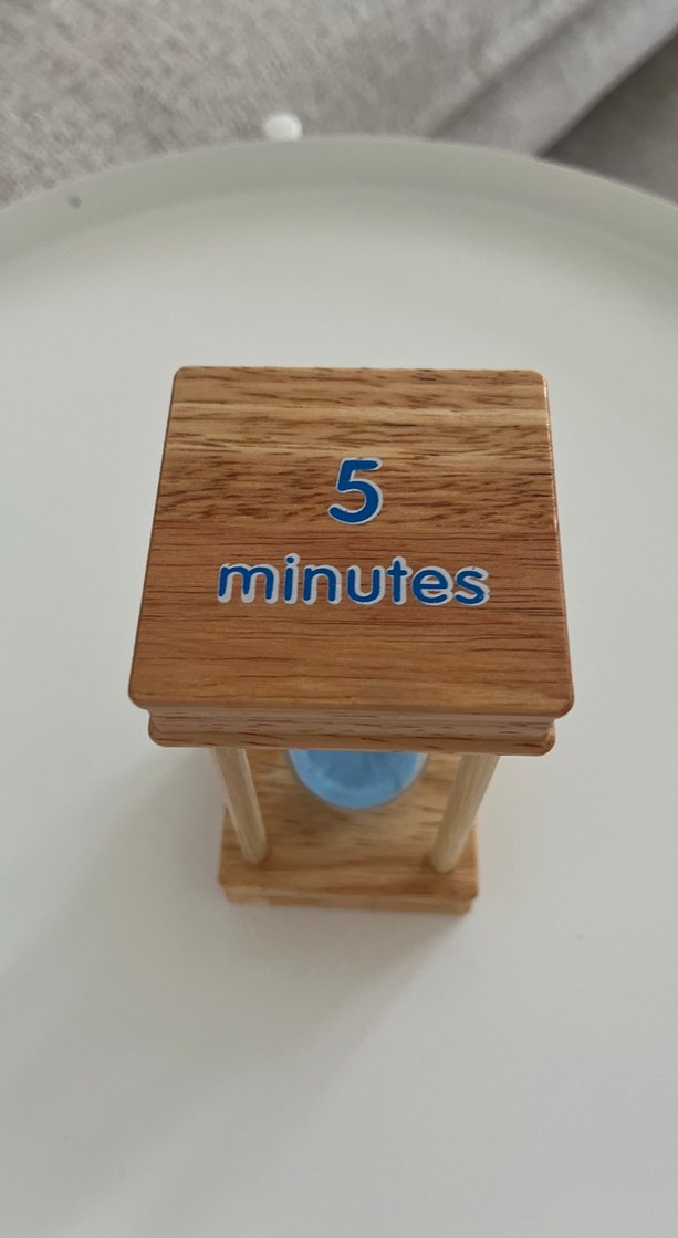 Mavi Kumlu Ahşap Kum Saati - Görsel 2