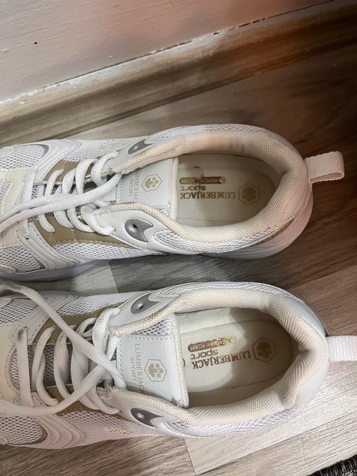 Beyaz Bağcıklı Kadın Sneakers - Görsel 3