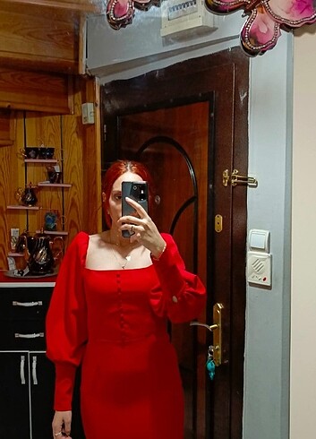 Diğer Kırmızı gece elbise