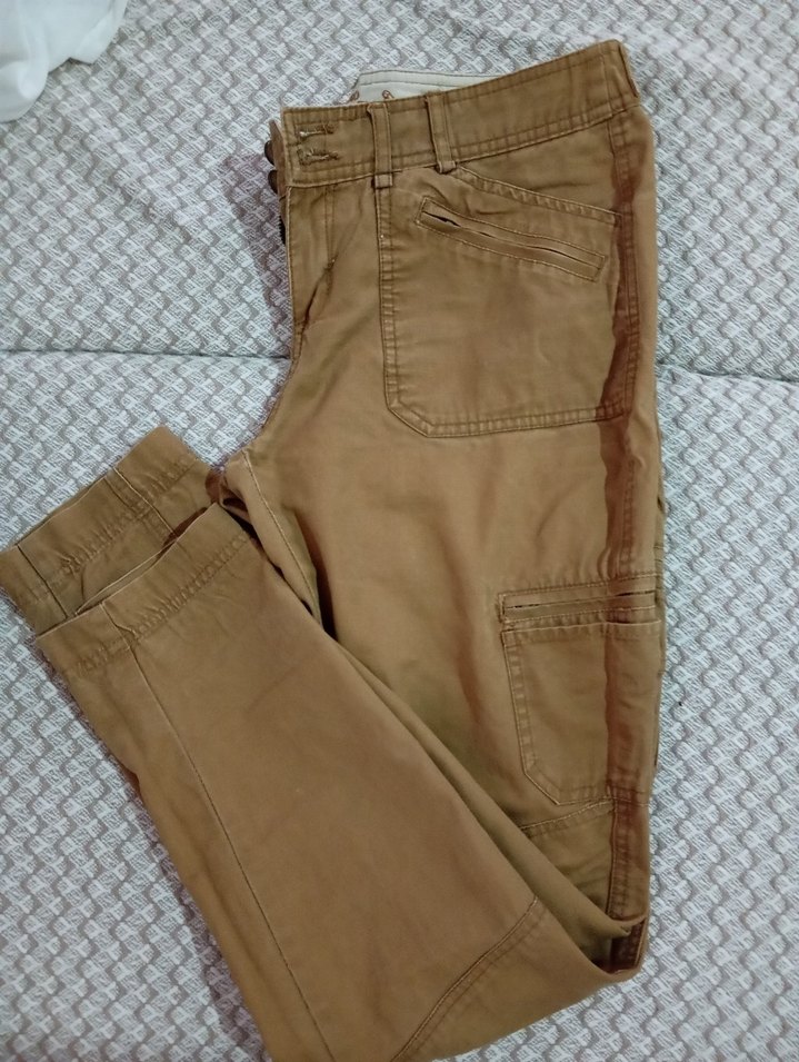 Kahverengi kargo kadın pantolon - Görsel 2