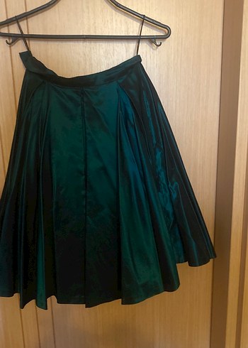 Klasik Elegans Turkuaz Drapeli Mini Abiye - Görsel 2