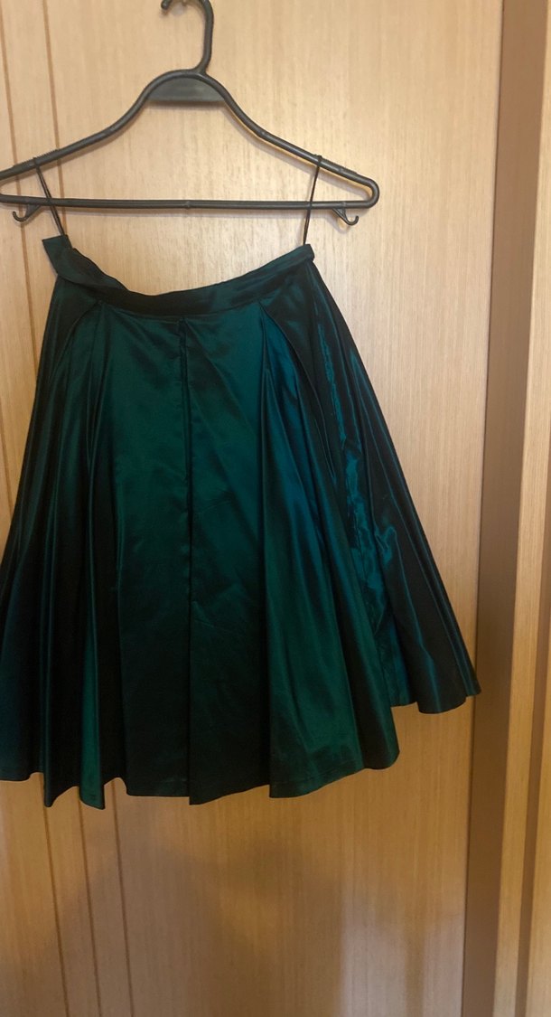 Klasik Elegans Turkuaz Drapeli Mini Abiye - Görsel 2