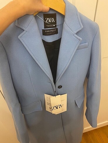 xs Beden mavi Renk Zara Kaşe Kaban