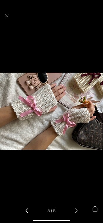 Pembe kurdeleli ???? eldiven - Görsel 3