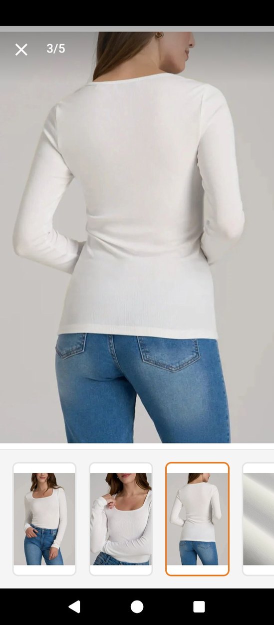 Beyaz Uzun Kollu Kadın Bluz - Görsel 2