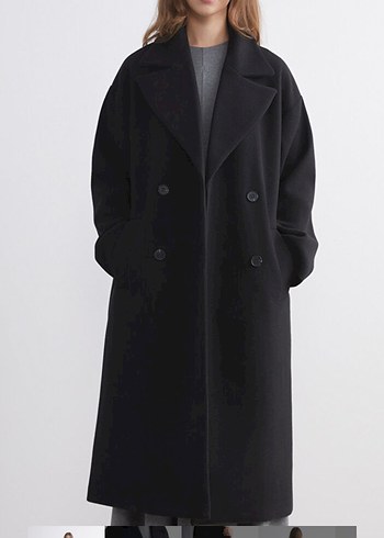 Siyah Uzun Klasik Kaban - Görsel 2