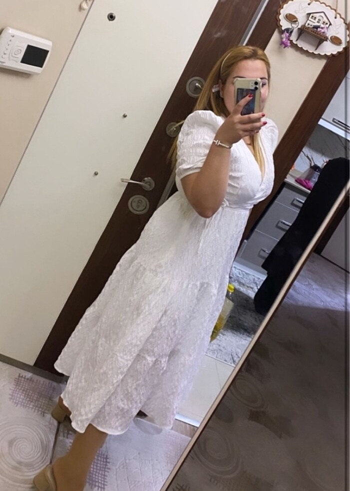 Beyaz elbise - Görsel 5