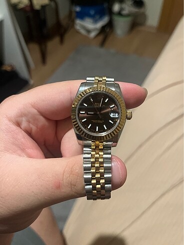  Beden kahverengi Renk FİRSAT!!!!! Rolex Saat Chocolate kadran