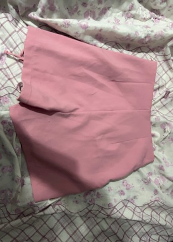 Pembe Drapeli Mini Etek - Görsel 2