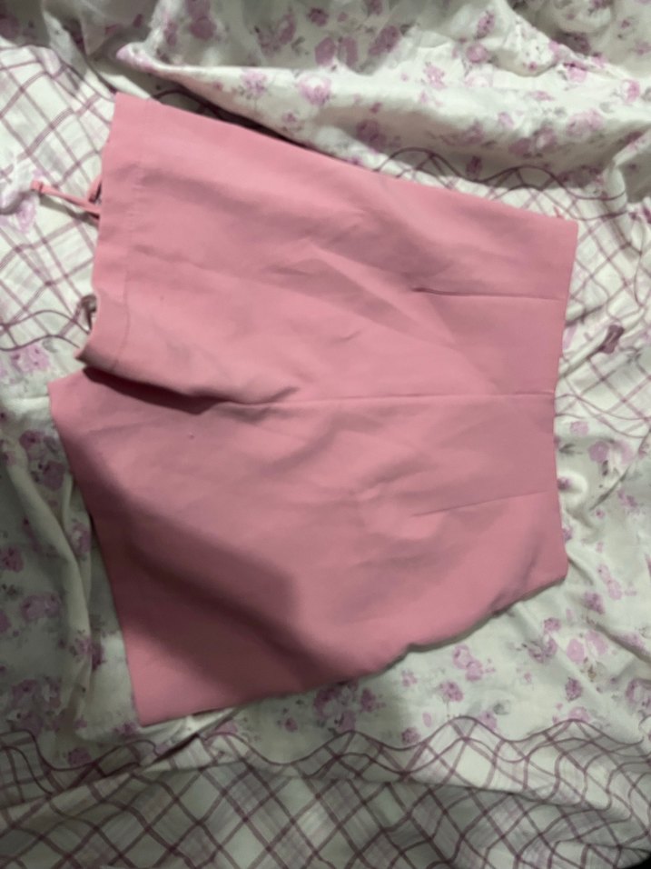 Pembe Drapeli Mini Etek - Görsel 2