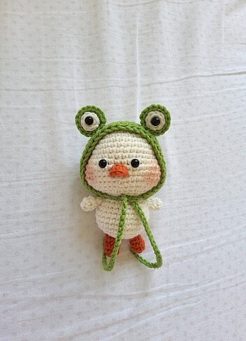 Minik şapkalı ördek amigurumi 