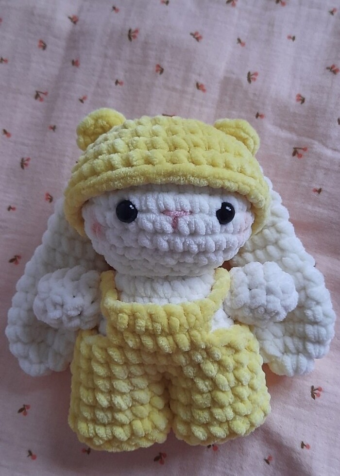 Örgü tavşan amigurumi,peluş oyuncak - Görsel 2