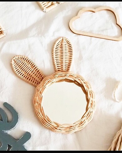 Rattan tavşan ayna