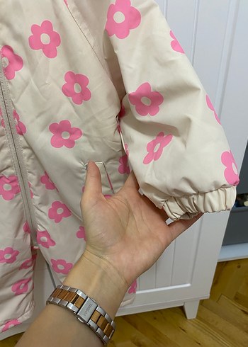 Pembe Çiçekli Kız Bebek Tulumu - Görsel 4