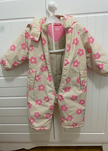 Pembe Çiçekli Kız Bebek Tulumu - Görsel 2