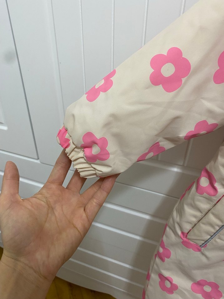 Pembe Çiçekli Kız Bebek Tulumu - Görsel 3