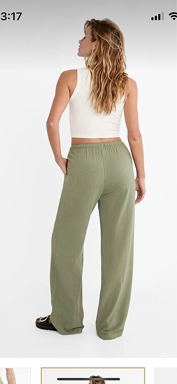 Stradivarius Stradivarius keten pantolon