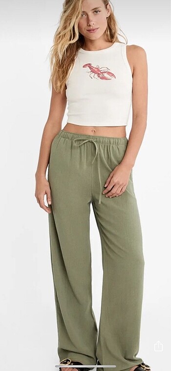 Stradivarius keten pantolon