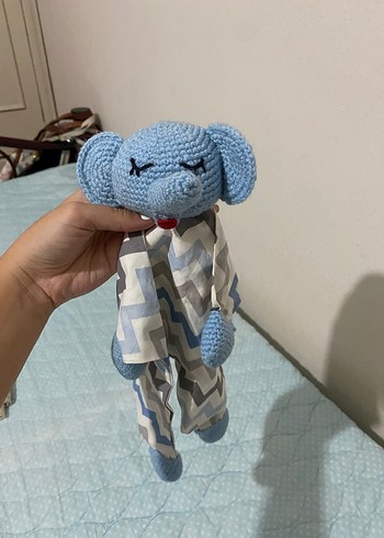 Diğer Gri Fil Figürlü El Örgüsü Peluş Oyuncak