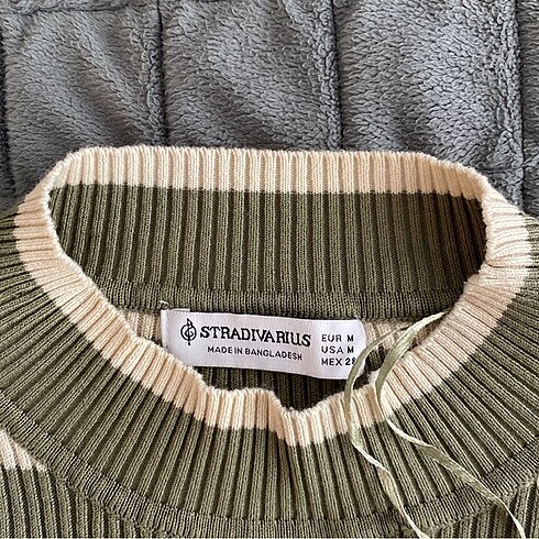 m Beden yeşil Renk Stradivarius fitilli balıkçı yaka kazak