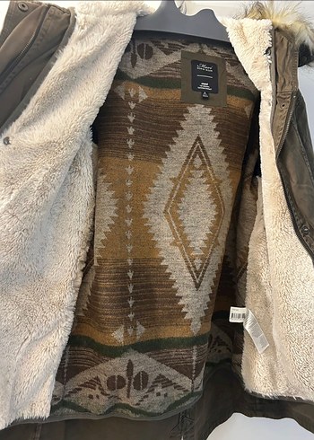 Kürk Detaylı Kahverengi Kamuflaj Mont - Görsel 3