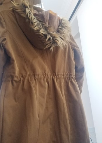 Vizon Düğmeli Uzun Kadın kaban mont - Görsel 4