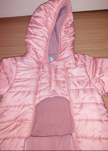 Fermuarlı Pembe Bebek Kız astronot mont - Görsel 5