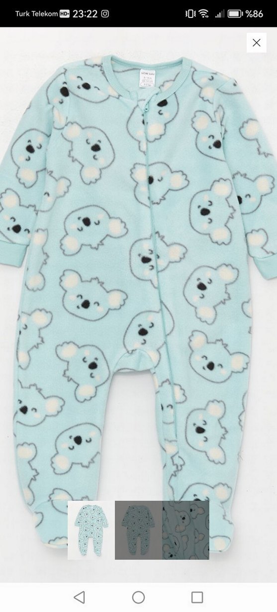 Bebek Erkek Baskılı Fermuarlı Tulum - Görsel 5