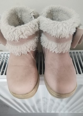 Kız Çocuk Pembe Kürklü Bot - Görsel 3