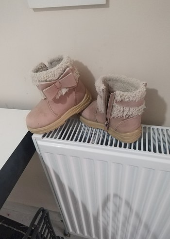 Kız Çocuk Pembe Kürklü Bot - Görsel 7