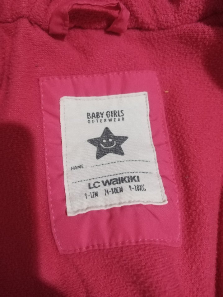 Kız Çocuk Kapüşonlu Fermuarlı Pembe Mont - Görsel 2