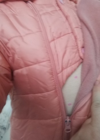 Pembe Bebek Kız Tulumu Fermuarlı Kapüşonlu - Görsel 3