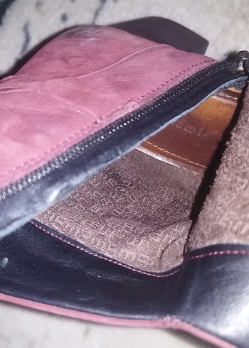 Bordo Süet Tokalı Kadın Bot - Görsel 5