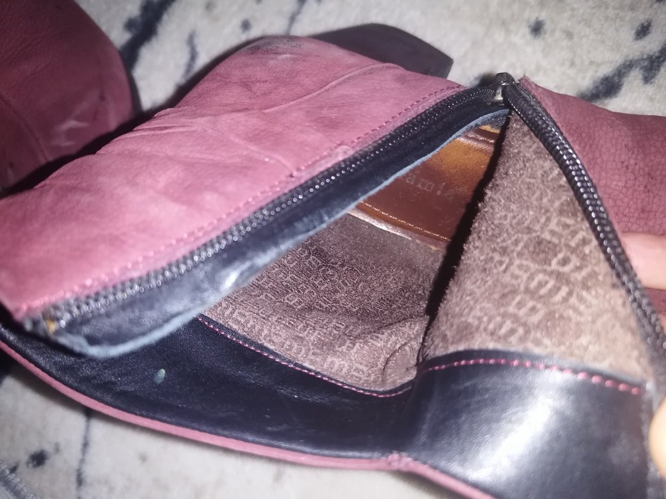 Bordo Süet Tokalı Kadın Bot - Görsel 5