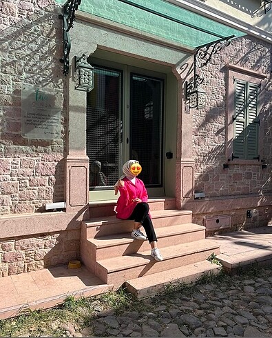 m Beden Pembe kat katlı önü düğmeli gömlek