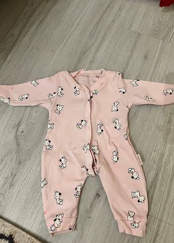 Kız Bebek Uzun Kollu Pamuklu Beyaz Tulum - Görsel 3