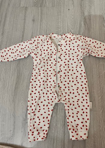 Kız Bebek Uzun Kollu Pamuklu Beyaz Tulum - Görsel 4