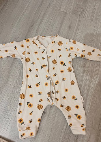 Kız Bebek Uzun Kollu Pamuklu Beyaz Tulum - Görsel 5