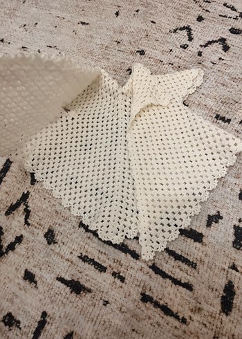 Kız Çocuk Bohem Örgü Beyaz yelek - Görsel 2